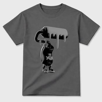 Sneaker match tees – Sneaker Tees To Match Air Jordan 6 Cap and Gown Shoes – 3D Paint Roller Tee Cool Grey 2