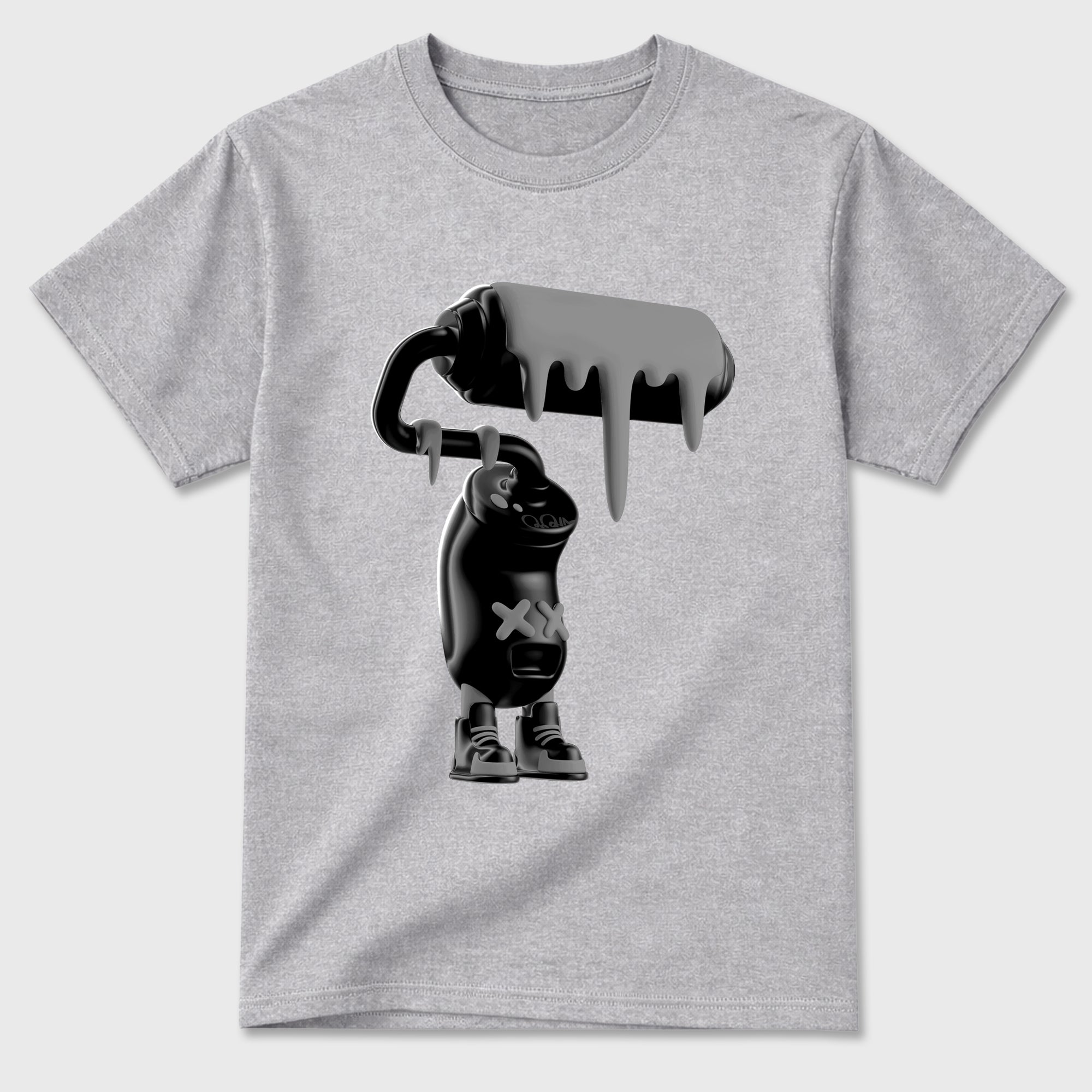 Sneaker match tees – Sneaker Tees To Match Air Jordan 6 Cap and Gown Shoes – 3D Paint Roller Tee Heather Grey 2