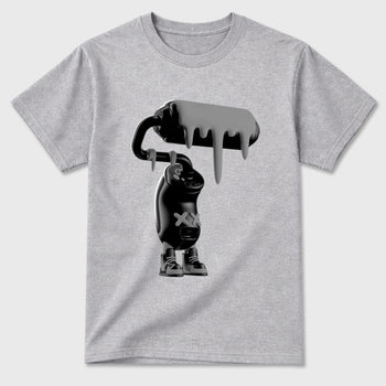 Sneaker match tees – Sneaker Tees To Match Air Jordan 6 Cap and Gown Shoes – 3D Paint Roller Tee Heather Grey 2
