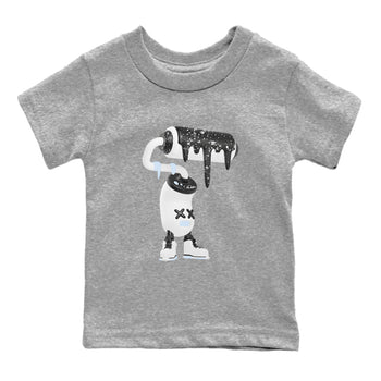 AJ6 White Black shirts to match jordans 3D Paint Roller sneaker match tees Air Jordan 6 White Black SNRT Sneaker Tees streetwear brand Baby and Youth Heather Grey 2 cotton tee
