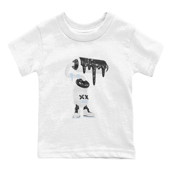AJ6 White Black shirts to match jordans 3D Paint Roller sneaker match tees Air Jordan 6 White Black SNRT Sneaker Tees streetwear brand Baby and Youth White 2 cotton tee