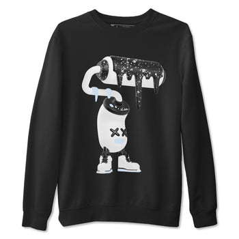 AJ6 White Black shirts to match jordans 3D Paint Roller sneaker match tees Air Jordan 6 White Black SNRT Sneaker Tees streetwear brand Black 2 unisex cotton tee