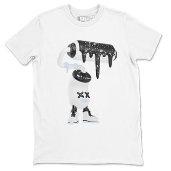 AJ6 White Black shirts to match jordans 3D Paint Roller sneaker match tees Air Jordan 6 White Black SNRT Sneaker Tees streetwear brand White 2 unisex cotton tee