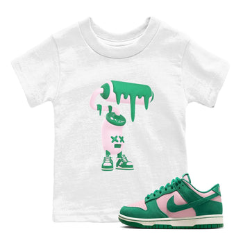Dunk Low Medium Soft Pink Malachite shirt to match jordans 3D Paint Roller sneaker tees Dunk Retro SE Medium Soft Pink Malachite SNRT sneaker release tees baby toddler White 1 cotton Shirt