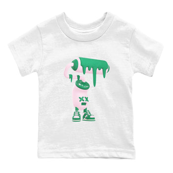 Dunk Low Medium Soft Pink Malachite shirt to match jordans 3D Paint Roller sneaker tees Dunk Retro SE Medium Soft Pink Malachite SNRT sneaker release tees baby toddler White 2 cotton Shirt