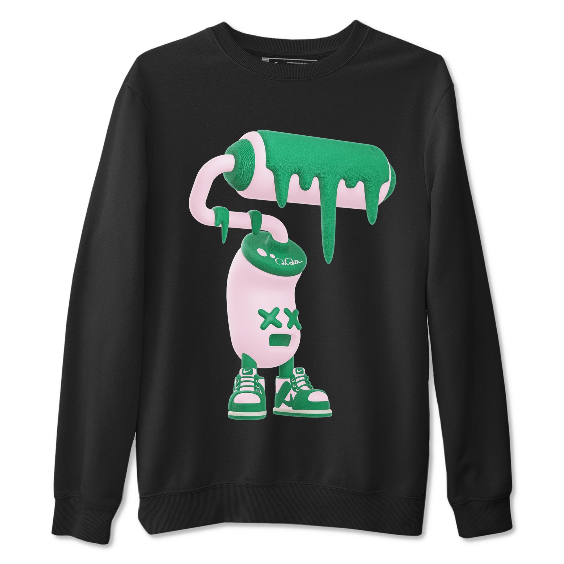 Dunk Low Medium Soft Pink Malachite shirt to match jordans 3D Paint Roller sneaker tees Dunk Retro SE Medium Soft Pink Malachite SNRT Sneaker Release Tees unisex cotton Black 2 crew neck shirt
