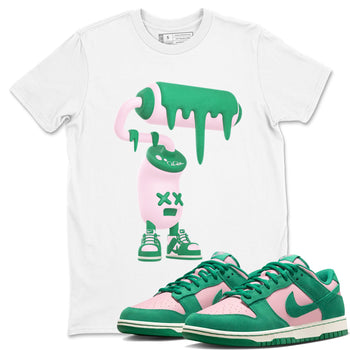 Dunk Low Medium Soft Pink Malachite shirt to match jordans 3D Paint Roller sneaker tees Dunk Retro SE Medium Soft Pink Malachite SNRT Sneaker Release Tees unisex cotton White 1 crew neck shirt