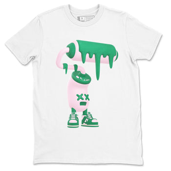 Dunk Low Medium Soft Pink Malachite shirt to match jordans 3D Paint Roller sneaker tees Dunk Retro SE Medium Soft Pink Malachite SNRT Sneaker Release Tees unisex cotton White 2 crew neck shirt