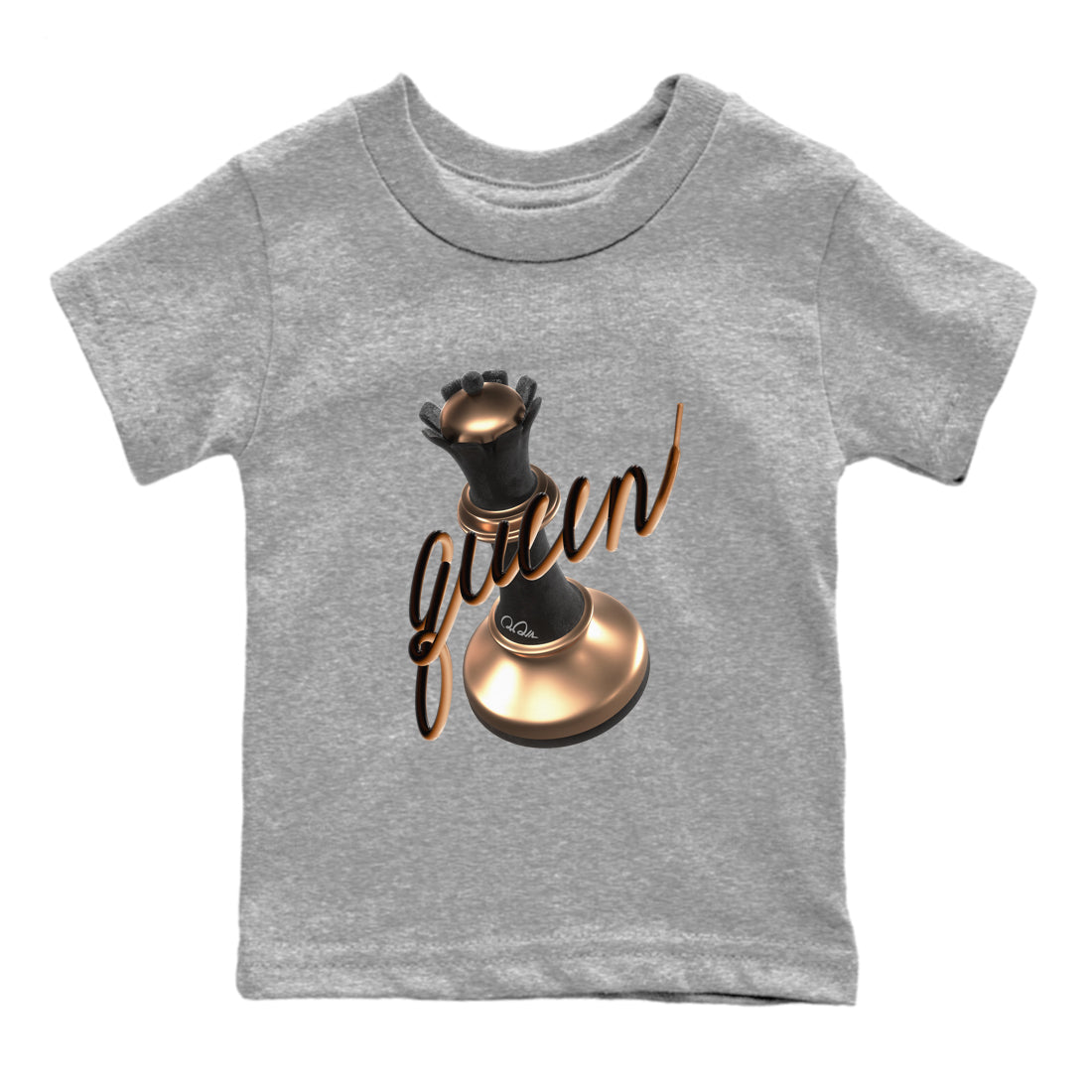 Foams One Metallic Copper shirts to match jordans 3D Queen sneaker match tees Air Foamposite One Metallic Copper match shoes to clothes SNRT Sneaker Tees Youth Baby Heather Grey 2 tee