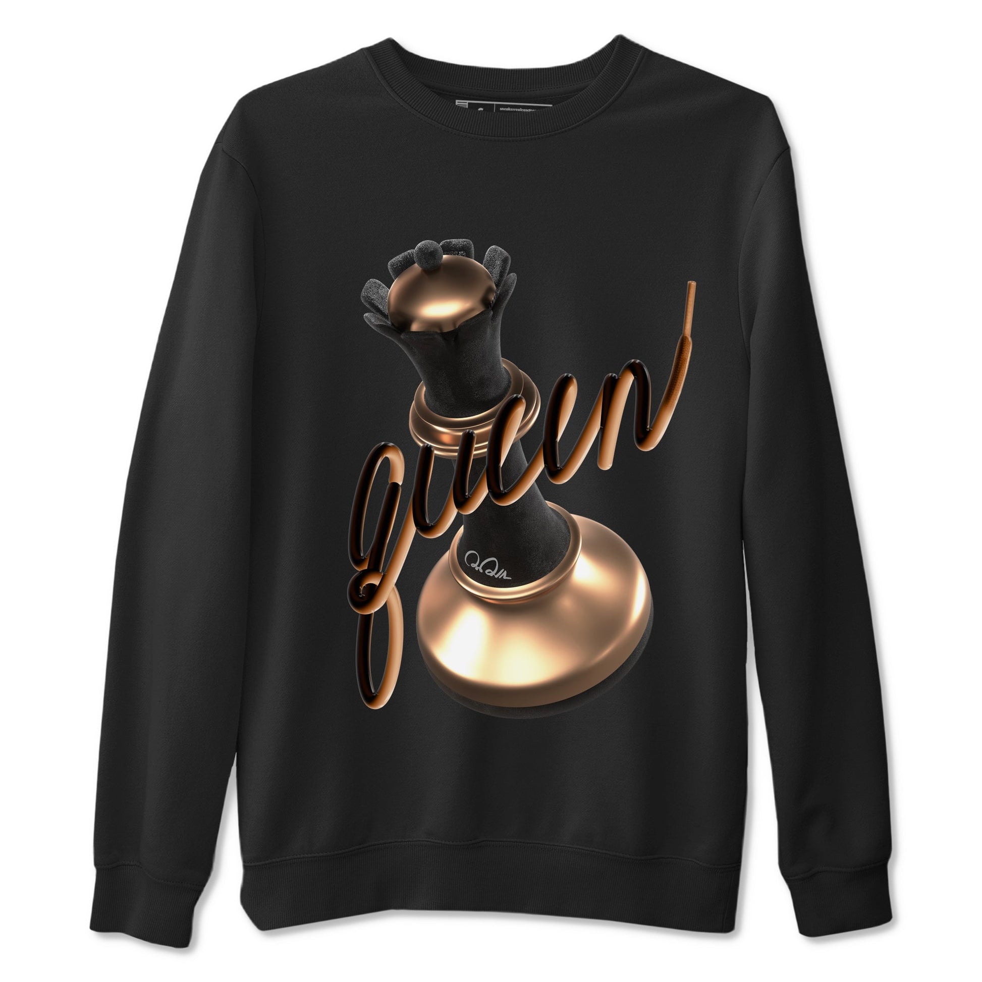 Foams One Metallic Copper shirts to match jordans 3D Queen sneaker match tees Air Foamposite One Metallic Copper match shoes to clothes SNRT Sneaker Tees unisex cotton Black 2 shirts