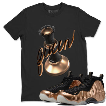 Foams One Metallic Copper shirts to match jordans 3D Queen sneaker match tees Air Foamposite One Metallic Copper match shoes to clothes SNRT Sneaker Tees unisex cotton Black 1 shirts