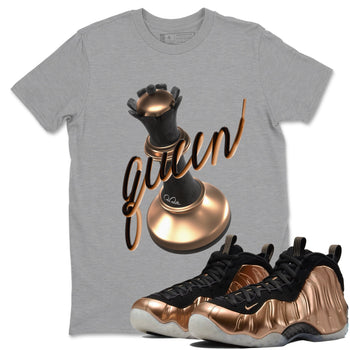 Foams One Metallic Copper shirts to match jordans 3D Queen sneaker match tees Air Foamposite One Metallic Copper match shoes to clothes SNRT Sneaker Tees unisex cotton Heather Grey 1 shirts