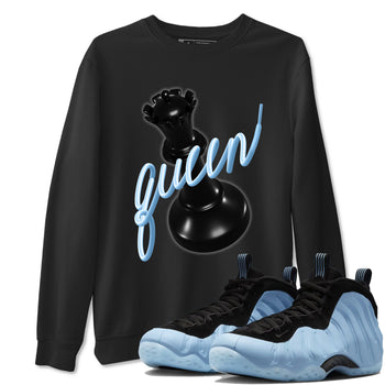 3D Queen sneaker match t-shirt styled to complete your fit with the Air Foamposite One Psychic Blue sneakers, shown in Black 1.