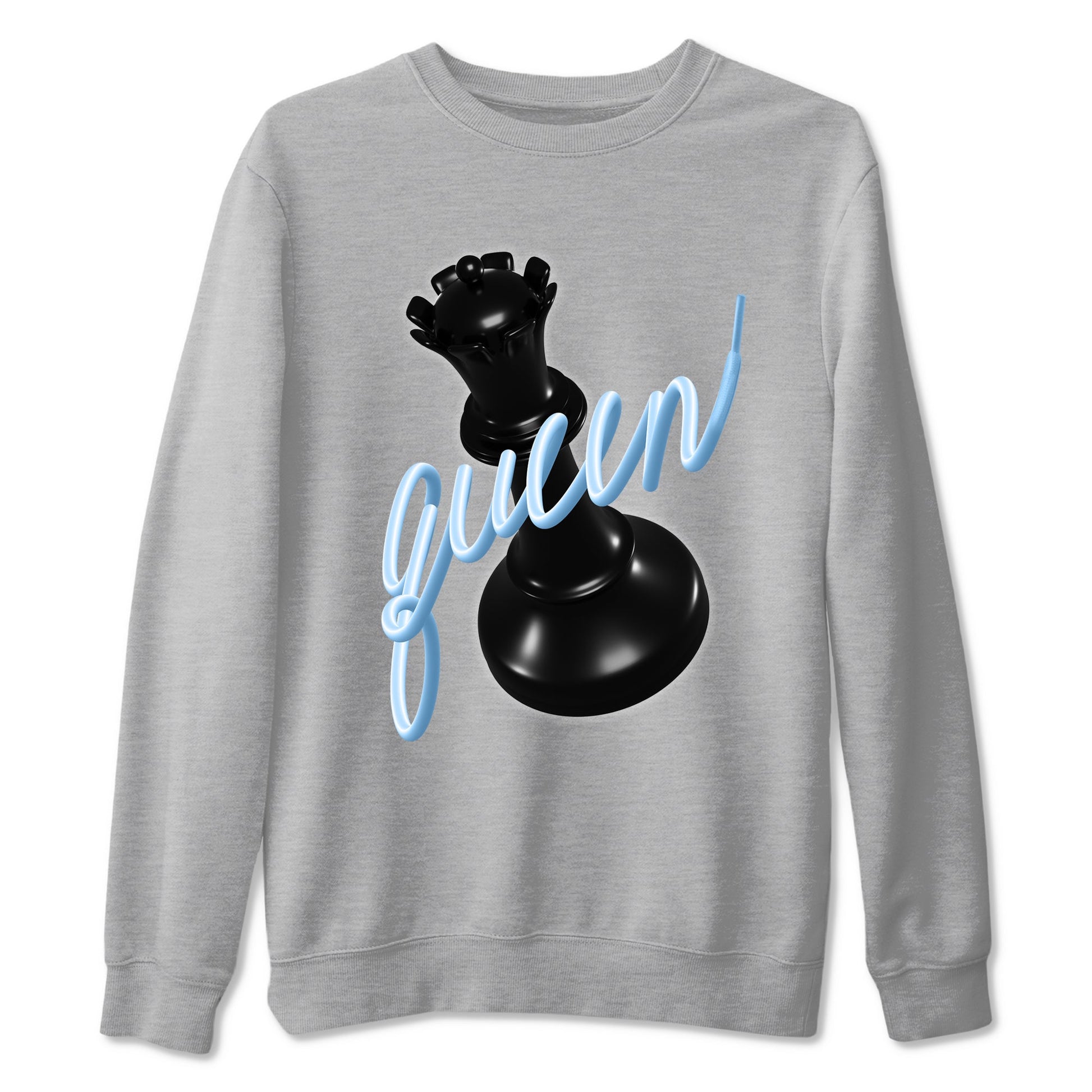 3D Queen sneaker match t-shirt styled to complete your fit with the Air Foamposite One Psychic Blue sneakers, shown in Heather Grey 2.