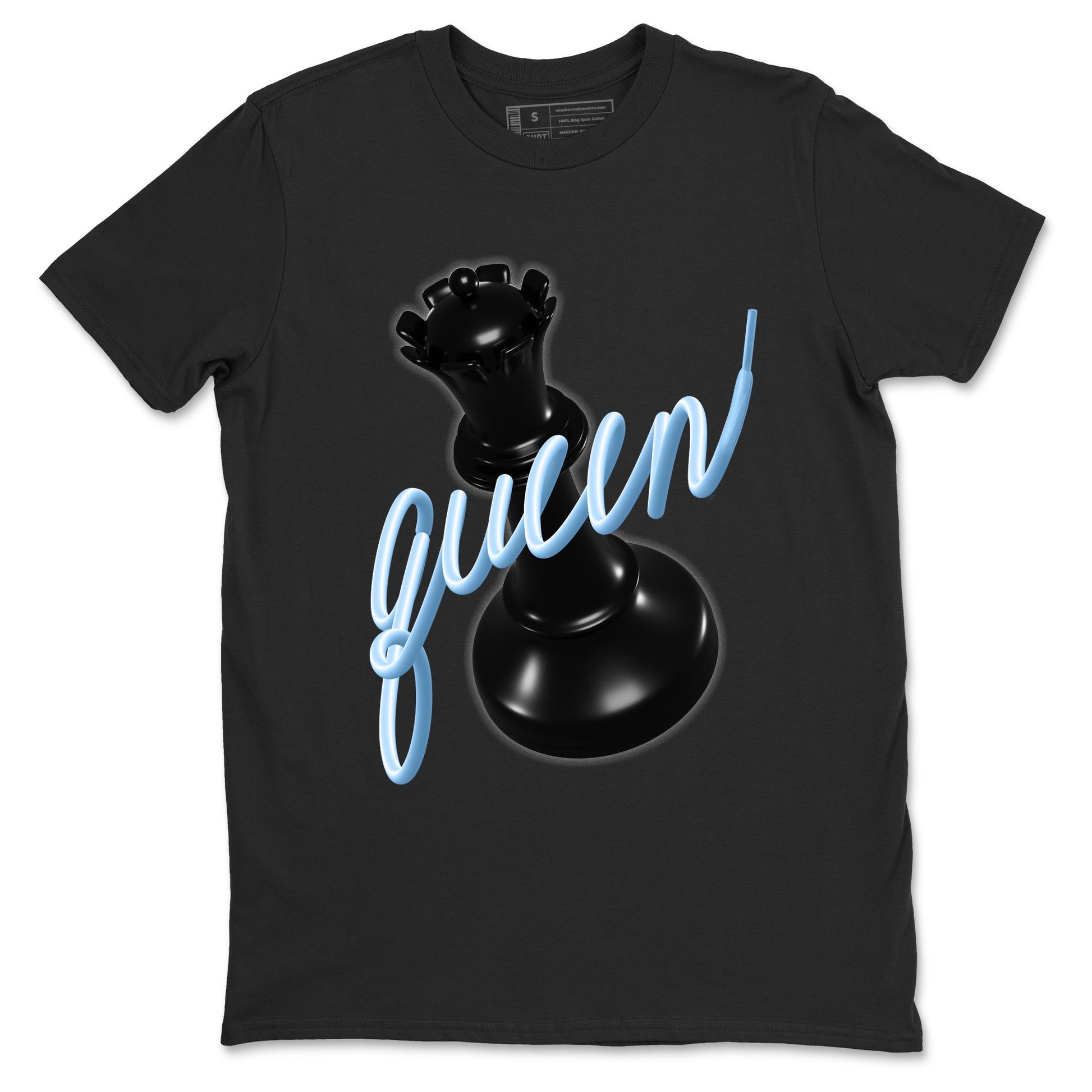 3D Queen sneaker match t-shirt styled to complete your fit with the Air Foamposite One Psychic Blue sneakers, shown in Black 2.