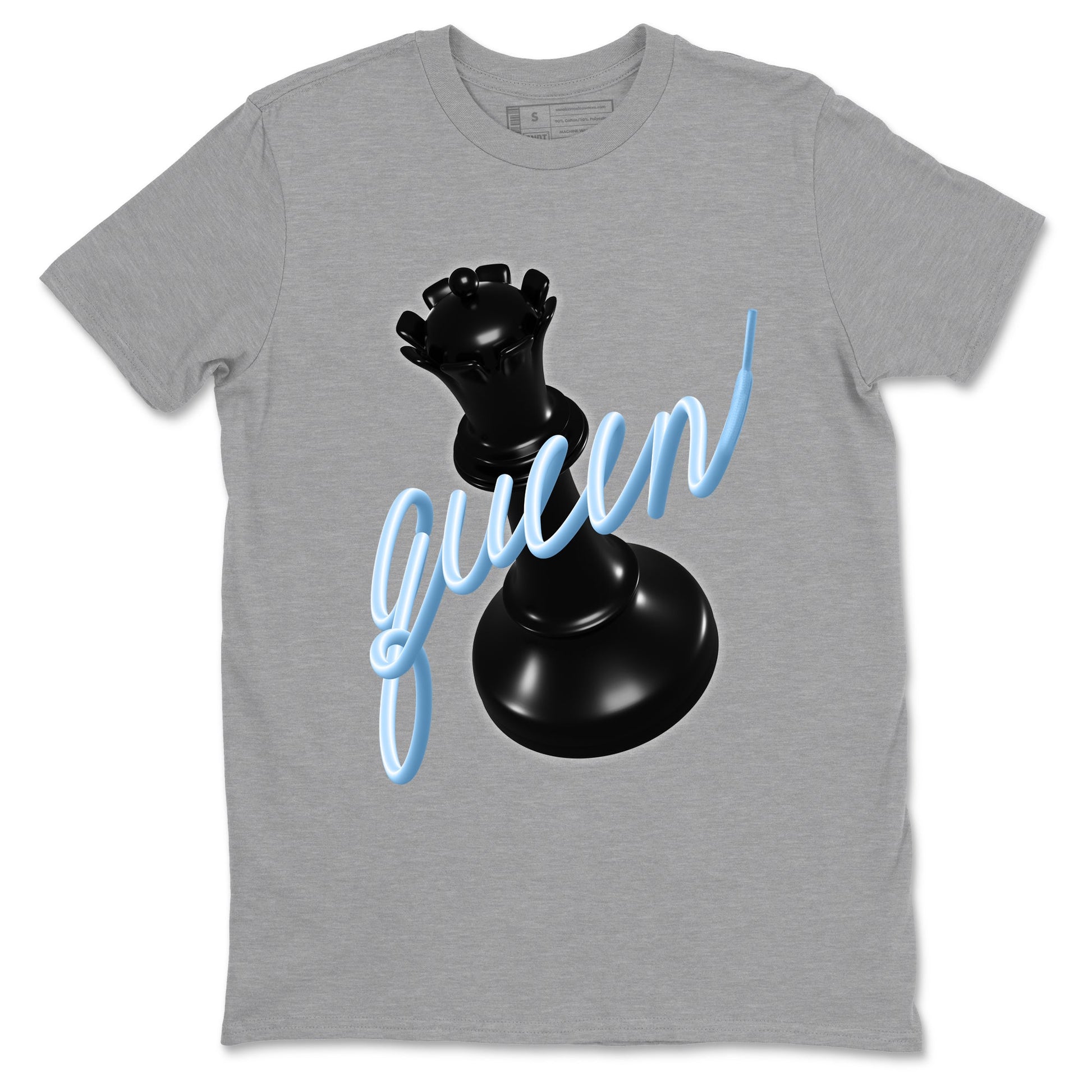 3D Queen sneaker match t-shirt styled to complete your fit with the Air Foamposite One Psychic Blue sneakers, shown in Heather Grey 2.
