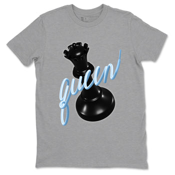 3D Queen sneaker match t-shirt styled to complete your fit with the Air Foamposite One Psychic Blue sneakers, shown in Heather Grey 2.