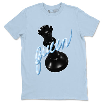 3D Queen sneaker match t-shirt styled to complete your fit with the Air Foamposite One Psychic Blue sneakers, shown in Light Blue 2.
