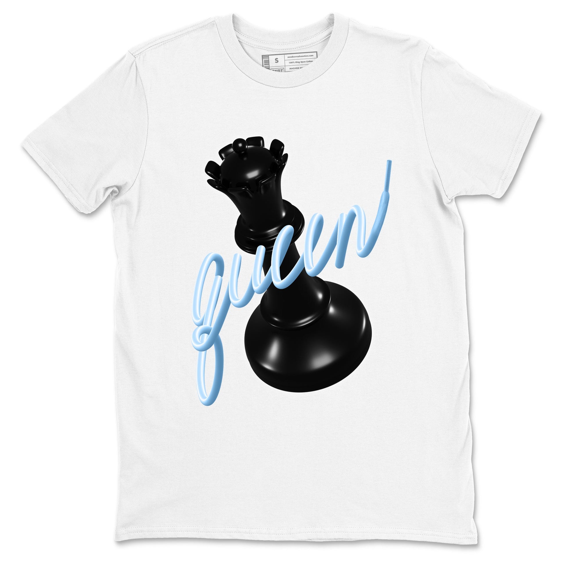 3D Queen sneaker match t-shirt styled to complete your fit with the Air Foamposite One Psychic Blue sneakers, shown in White 2.