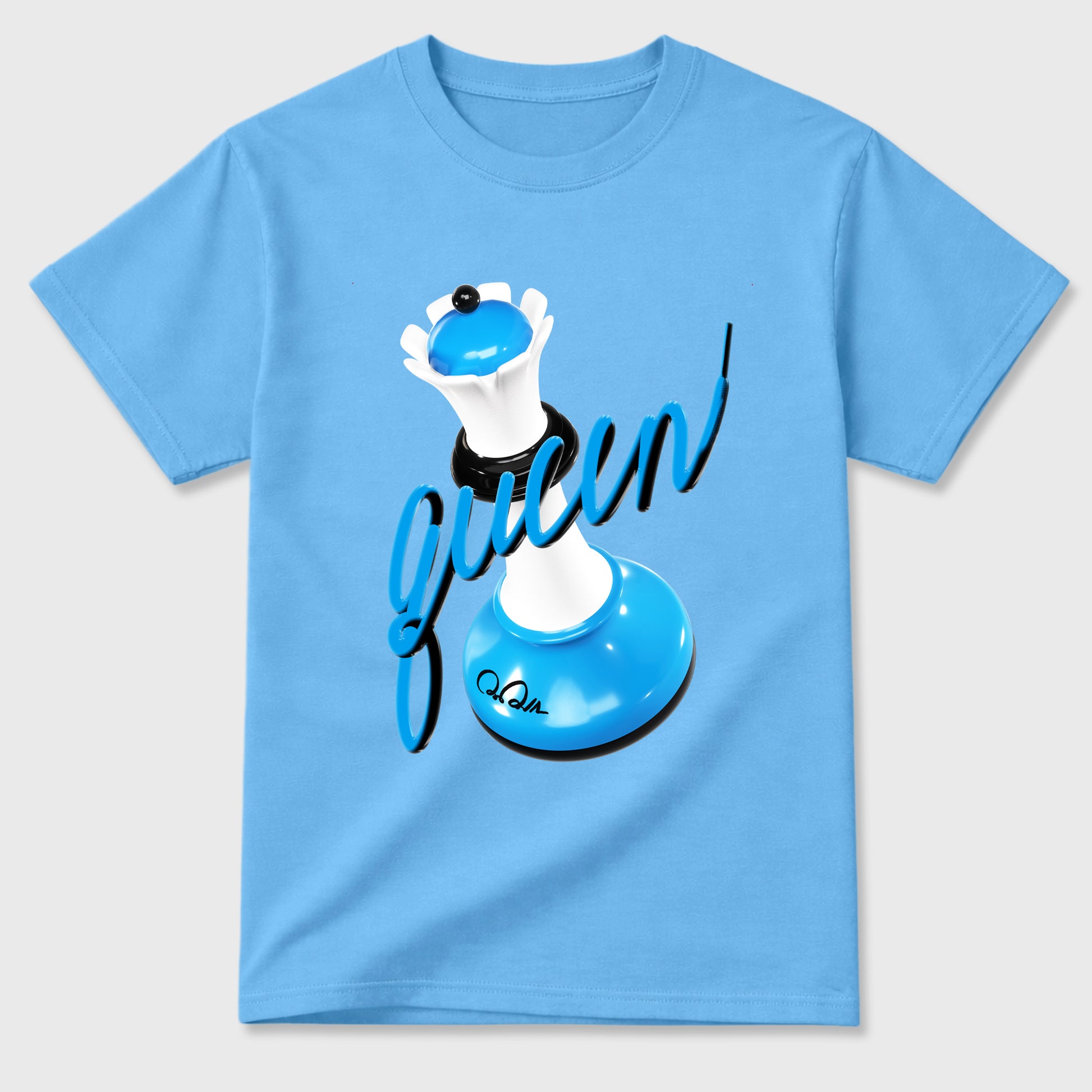Best Sneakerfit Graphic Tee. Graphic Outfits. Sneaker Tees To Match Air Foamposite Pro University Blue Sneakers – 3D Queen Tee Carolina Blue 2