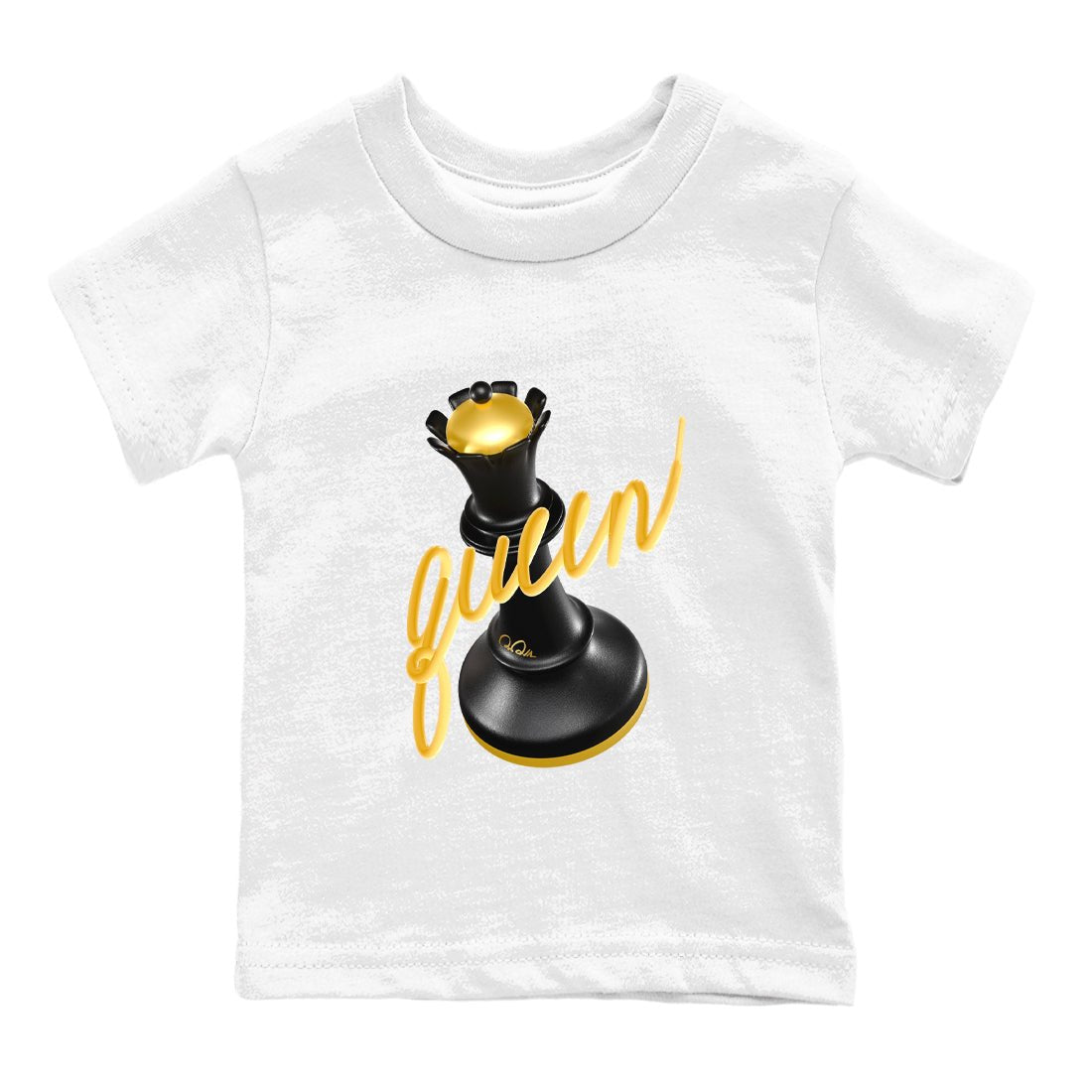 1s Black Metallic Gold shirts to match jordans 3D Queen sneaker match tees Air Jordan 1 Black Metallic Gold SNRT Sneaker Tees streetwear brand Baby and Youth White 2 cotton tee