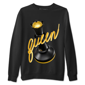 1s Black Metallic Gold shirts to match jordans 3D Queen sneaker match tees Air Jordan 1 Black Metallic Gold SNRT Sneaker Tees streetwear brand Black 2 unisex cotton tee