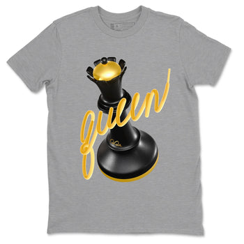 1s Black Metallic Gold shirts to match jordans 3D Queen sneaker match tees Air Jordan 1 Black Metallic Gold SNRT Sneaker Tees streetwear brand Heather Grey 2 unisex cotton tee