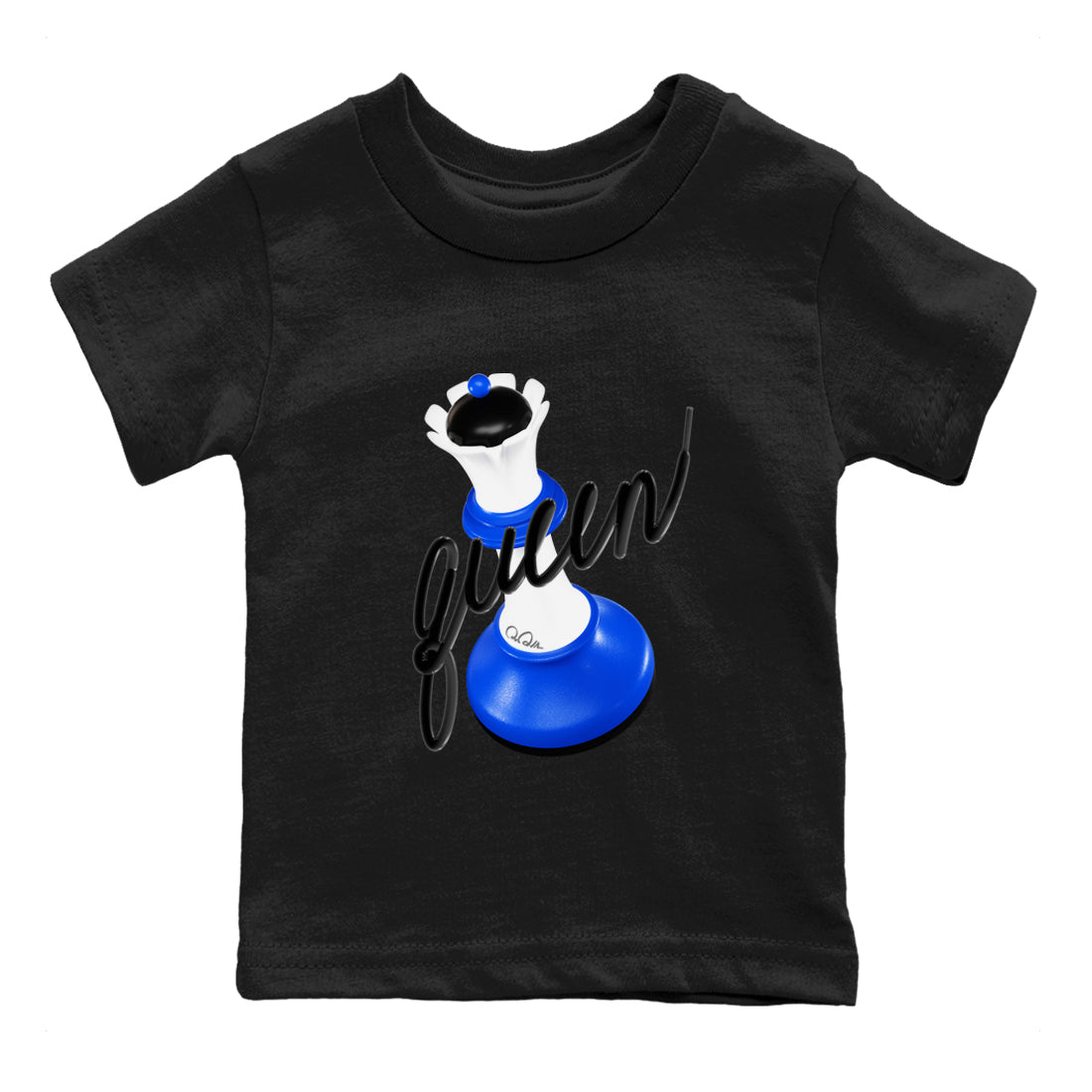 AJ1 Game Royal shirt to match jordans 3D Queen sneaker tees Air Jordan 1 Game Royal SNRT sneaker release tees baby toddler Black 2 cotton Shirt