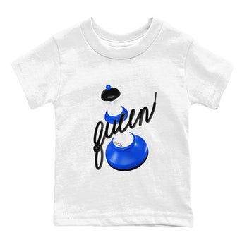 AJ1 Game Royal shirt to match jordans 3D Queen sneaker tees Air Jordan 1 Game Royal SNRT sneaker release tees baby toddler White 2 cotton Shirt