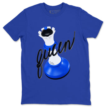 AJ1 Game Royal shirt to match jordans 3D Queen sneaker tees Air Jordan 1 Game Royal SNRT Sneaker Release Tees unisex cotton Royal Blue 2 crew neck shirt