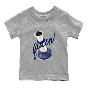 1s Midnight Navy shirts to match jordans 3D Queen sneaker match tees Air Jordan 1 Midnight Navy match shoes to clothes SNRT Sneaker Tees Youth Baby Heather Grey 2 tee
