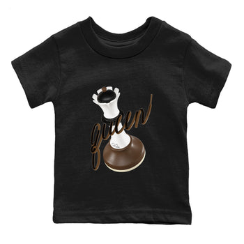 1s Low OG Mocha shirts to match jordans 3D Queen sneaker match tees Air Jordan 1 Mocha match shoes to clothes SNRT Sneaker Tees Youth Baby Black 2 tee