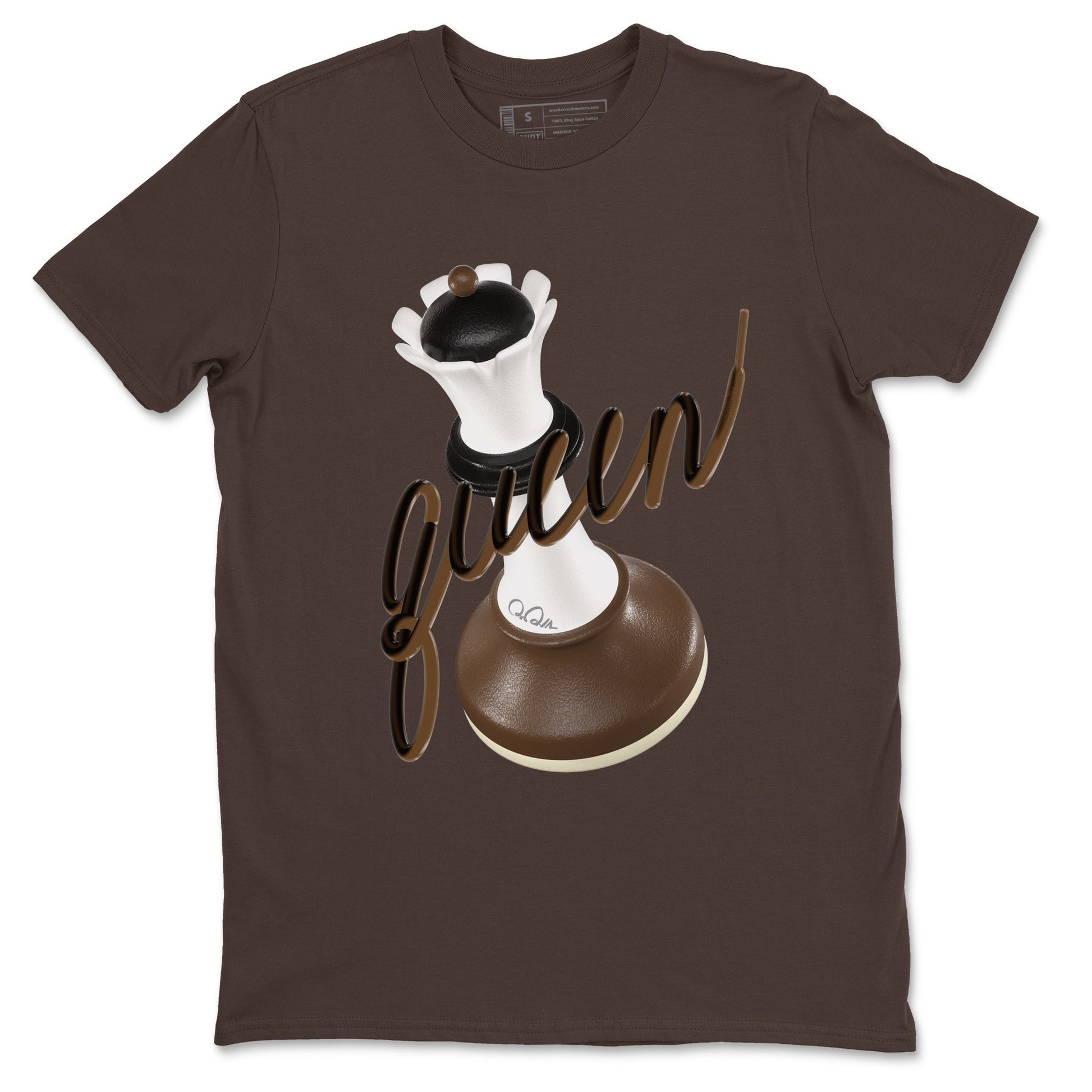 1s Low OG Mocha shirts to match jordans 3D Queen sneaker match tees Air Jordan 1 Mocha match shoes to clothes SNRT Sneaker Tees unisex cotton Dark Chocolate 2 shirts