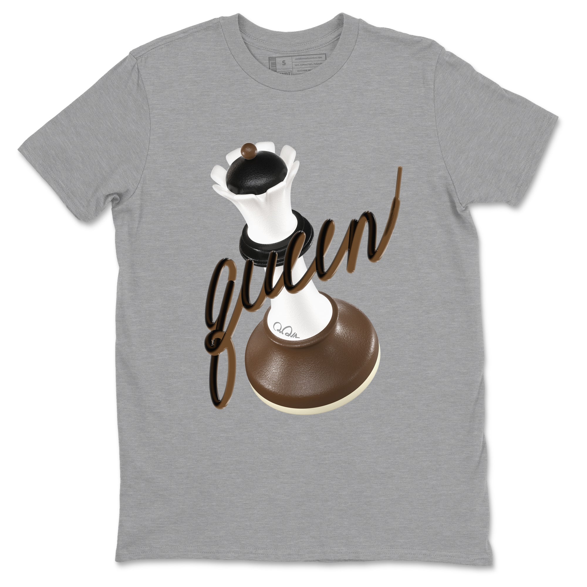 1s Low OG Mocha shirts to match jordans 3D Queen sneaker match tees Air Jordan 1 Mocha match shoes to clothes SNRT Sneaker Tees unisex cotton Heather Grey 2 shirts