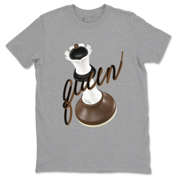 1s Low OG Mocha shirts to match jordans 3D Queen sneaker match tees Air Jordan 1 Mocha match shoes to clothes SNRT Sneaker Tees unisex cotton Heather Grey 2 shirts