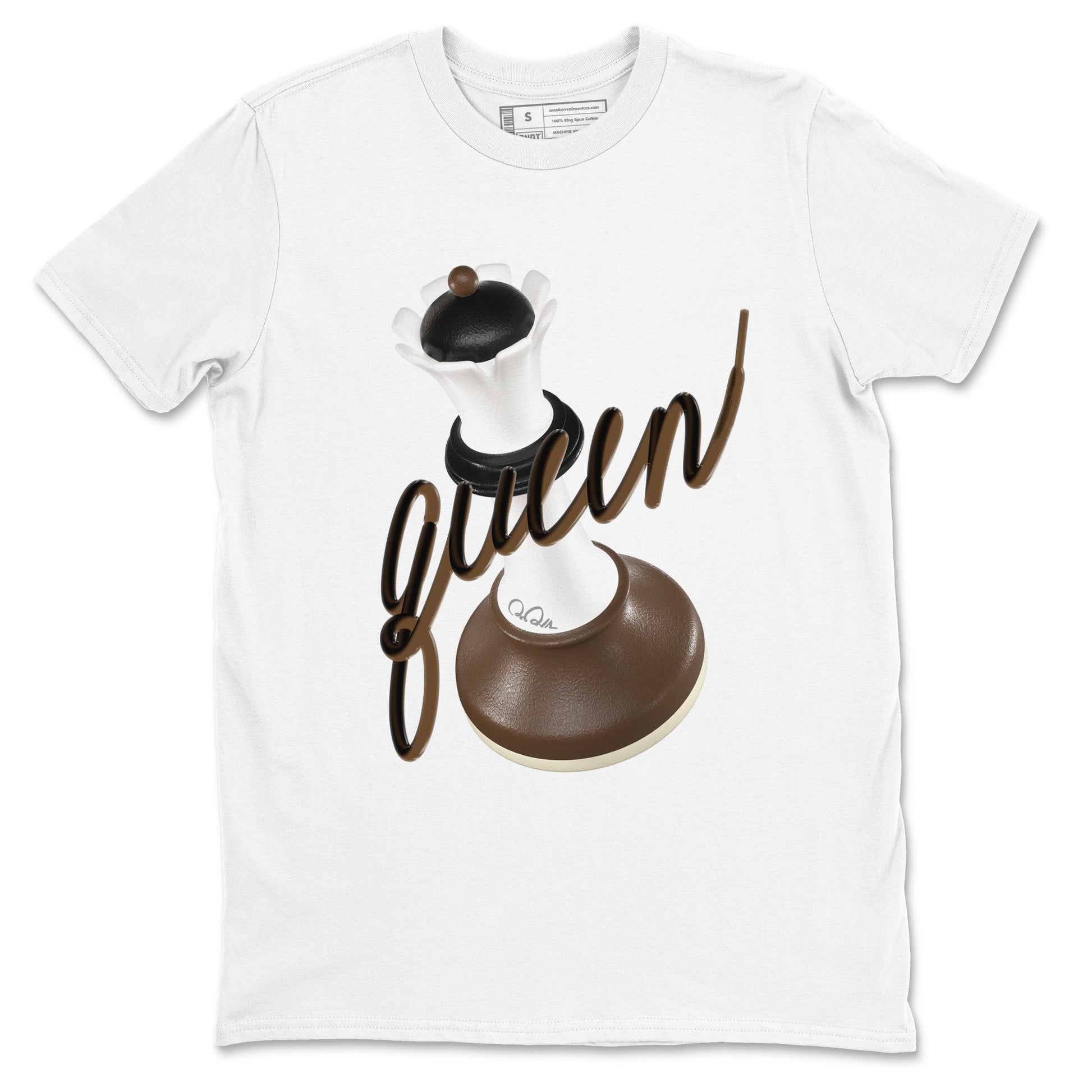 1s Low OG Mocha shirts to match jordans 3D Queen sneaker match tees Air Jordan 1 Mocha match shoes to clothes SNRT Sneaker Tees unisex cotton White 2 shirts