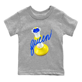 1s Travis Scott Canary shirt to match jordans 3D Queen sneaker tees Air Jordan 1 Travis Scott Canary SNRT sneaker release tees baby toddler Heather Grey 2 cotton Shirt
