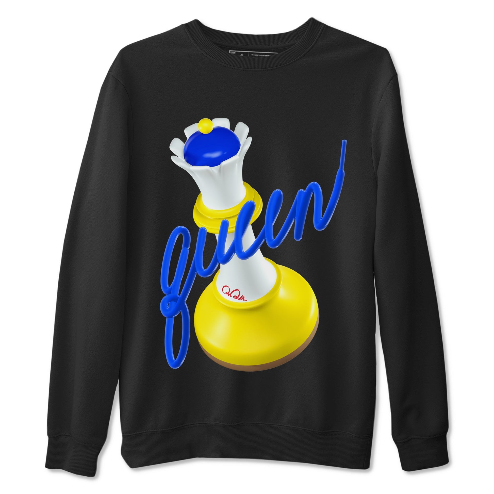 1s Travis Scott Canary shirt to match jordans 3D Queen sneaker tees Air Jordan 1 Travis Scott Canary SNRT Sneaker Release Tees unisex cotton Black 2 crew neck shirt