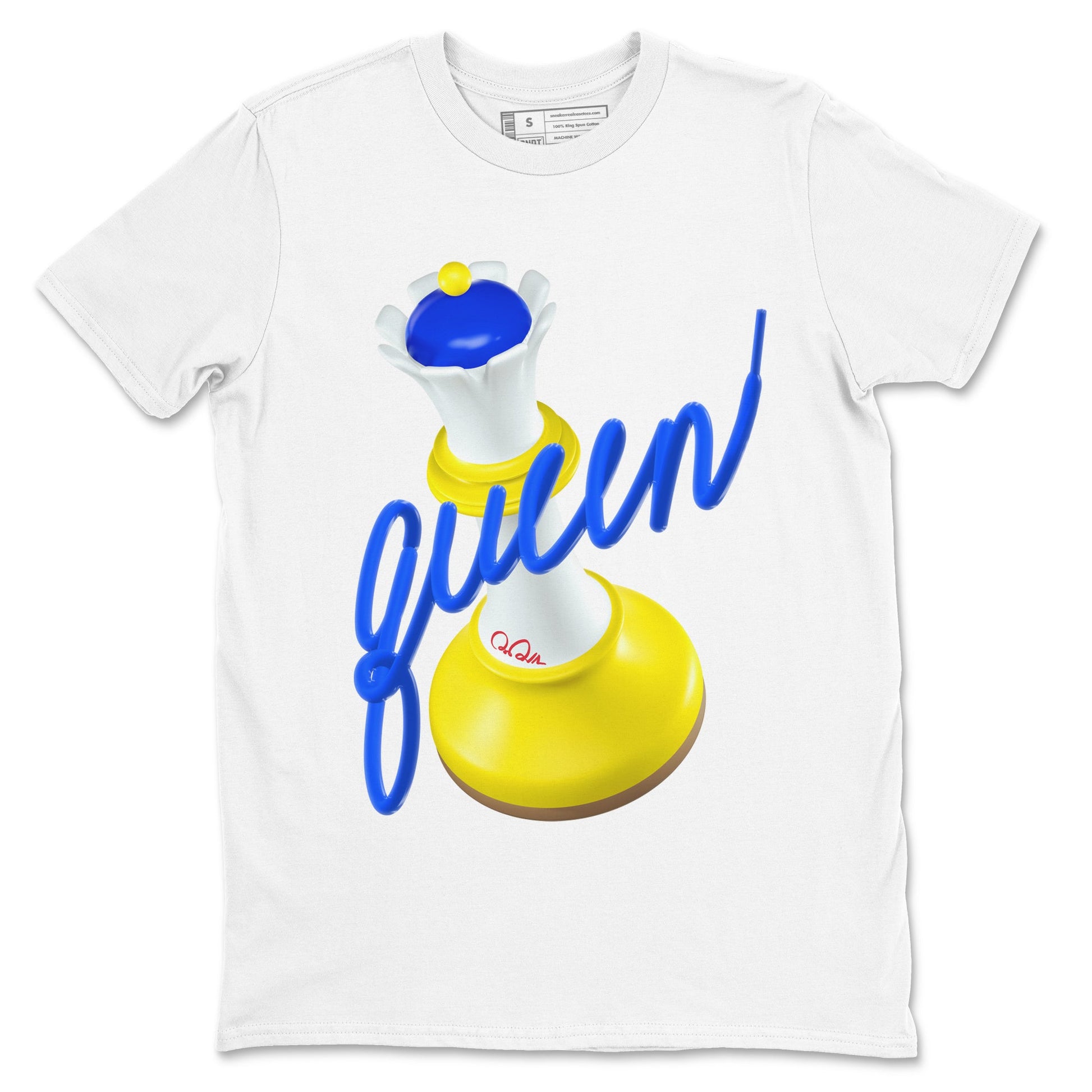 1s Travis Scott Canary shirt to match jordans 3D Queen sneaker tees Air Jordan 1 Travis Scott Canary SNRT Sneaker Release Tees unisex cotton White 2 crew neck shirt