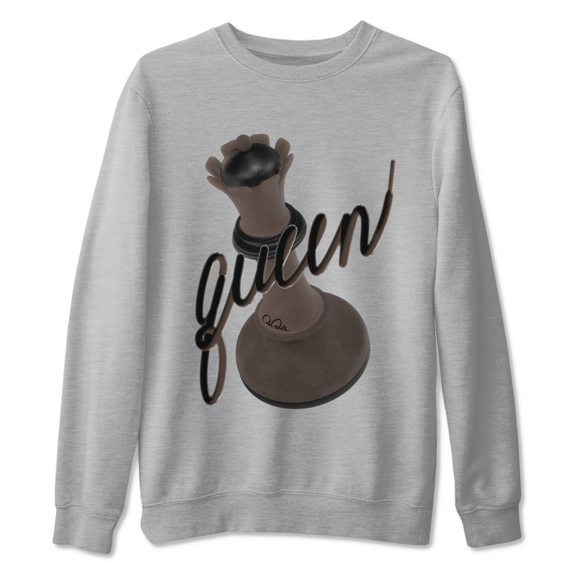 Air Jordan 1 Travis Scott Velvet Brown shirts to match jordans 3D Queen sneaker match tees Travis Scott x Air Jordan 1 Low OG Velvet Brown best t shirts to wear with jordans SNRT Sneaker Tees unisex cotton Heather Grey 2 shirts