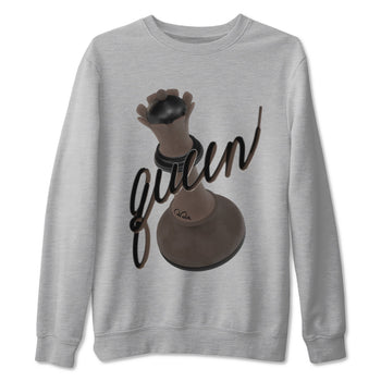 Air Jordan 1 Travis Scott Velvet Brown shirts to match jordans 3D Queen sneaker match tees Travis Scott x Air Jordan 1 Low OG Velvet Brown best t shirts to wear with jordans SNRT Sneaker Tees unisex cotton Heather Grey 2 shirts
