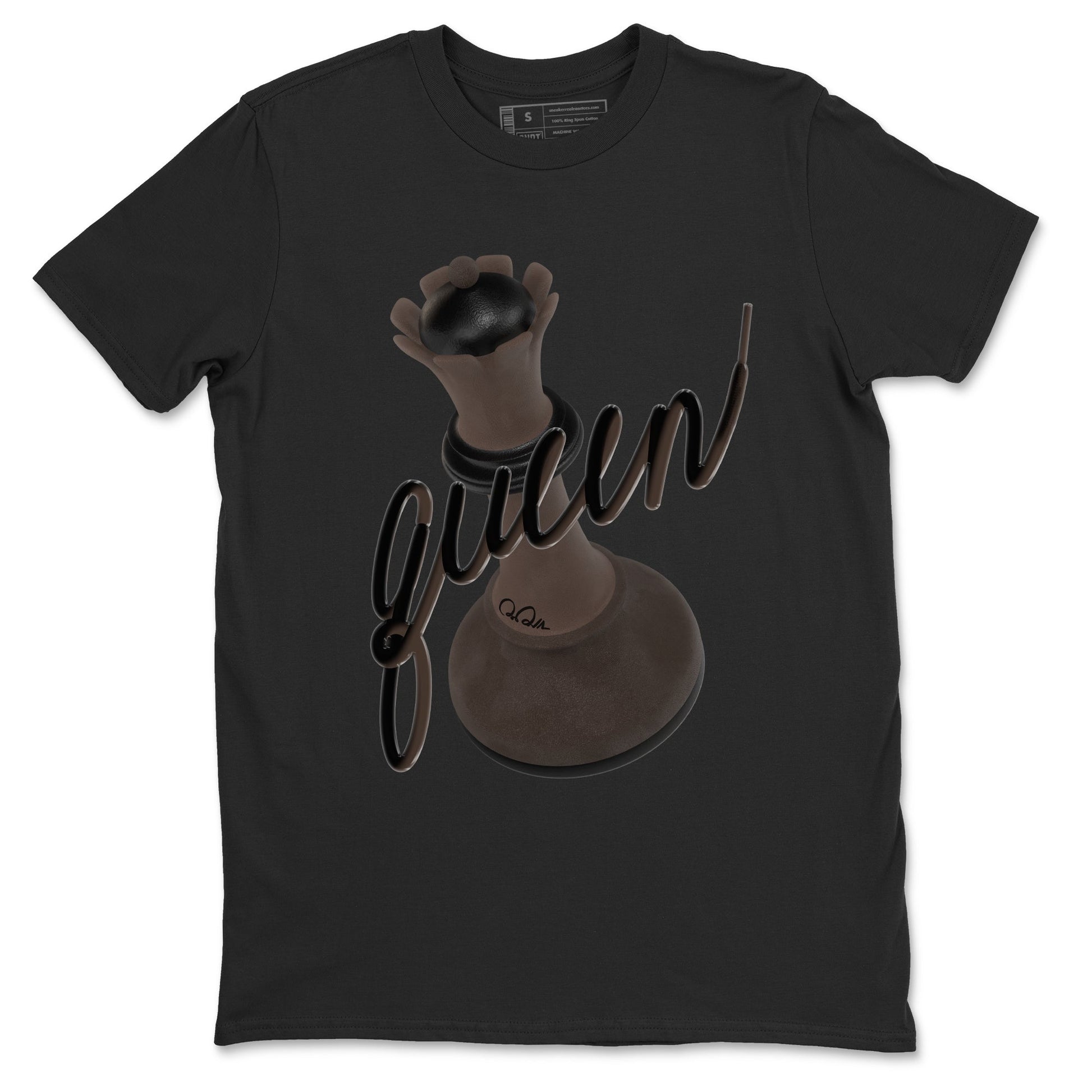 Air Jordan 1 Travis Scott Velvet Brown shirts to match jordans 3D Queen sneaker match tees Travis Scott x Air Jordan 1 Low OG Velvet Brown best t shirts to wear with jordans SNRT Sneaker Tees unisex cotton Black 2 shirts
