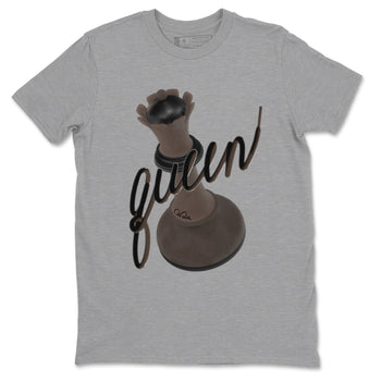 Air Jordan 1 Travis Scott Velvet Brown shirts to match jordans 3D Queen sneaker match tees Travis Scott x Air Jordan 1 Low OG Velvet Brown best t shirts to wear with jordans SNRT Sneaker Tees unisex cotton Heather Grey 2 shirts