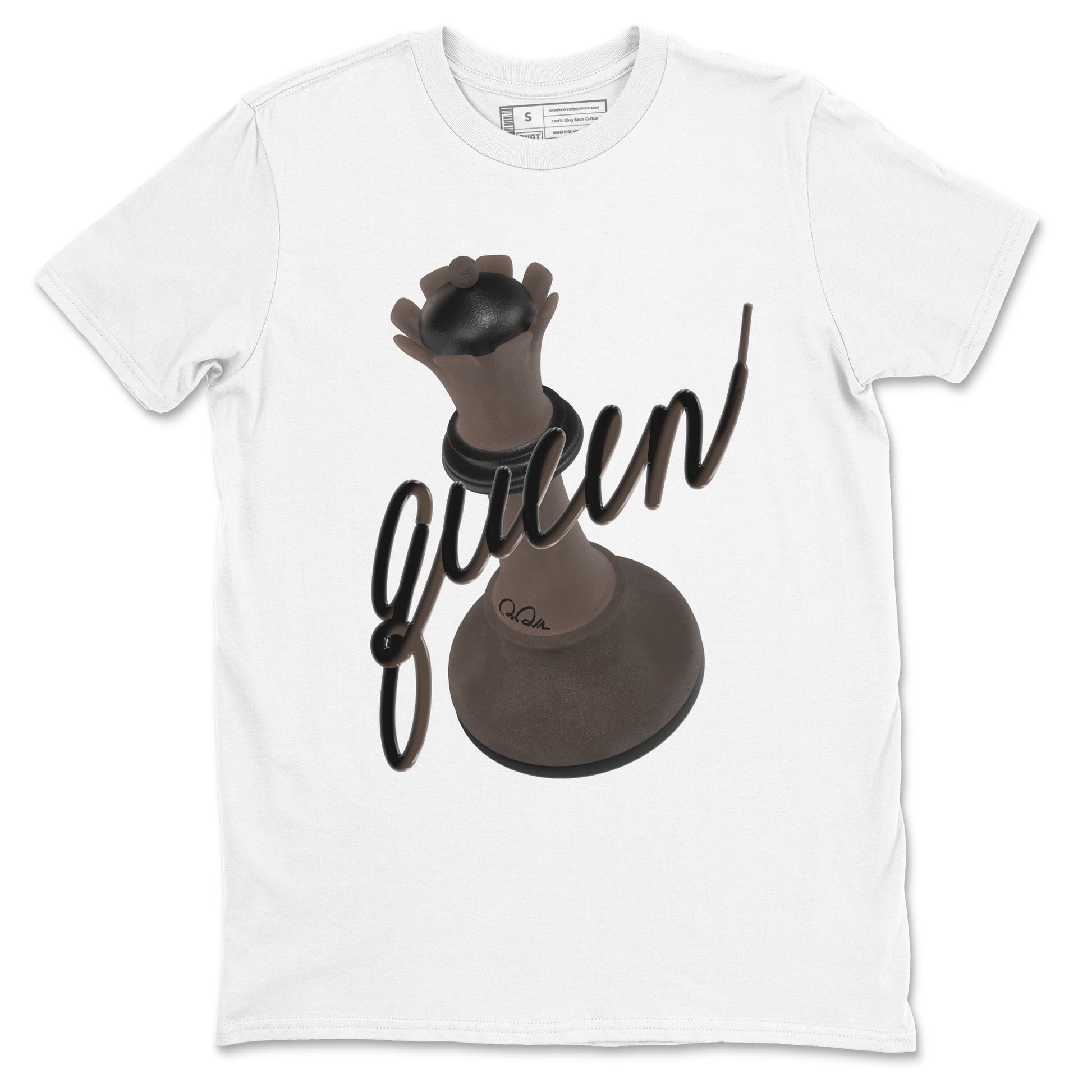 Air Jordan 1 Travis Scott Velvet Brown shirts to match jordans 3D Queen sneaker match tees Travis Scott x Air Jordan 1 Low OG Velvet Brown best t shirts to wear with jordans SNRT Sneaker Tees unisex cotton White 2 shirts
