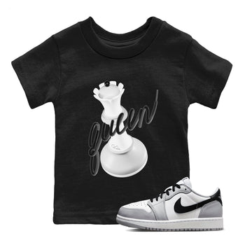 1s Wolf Grey shirts to match jordans 3D Queen sneaker match tees Air Jordan 1 Wolf Grey SNRT Sneaker Tees streetwear brand Baby and Youth Black 1 cotton tee