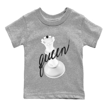 1s Wolf Grey shirts to match jordans 3D Queen sneaker match tees Air Jordan 1 Wolf Grey SNRT Sneaker Tees streetwear brand Baby and Youth Heather Grey 2 cotton tee