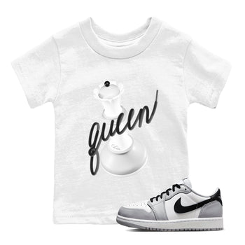 1s Wolf Grey shirts to match jordans 3D Queen sneaker match tees Air Jordan 1 Wolf Grey SNRT Sneaker Tees streetwear brand Baby and Youth White 1 cotton tee