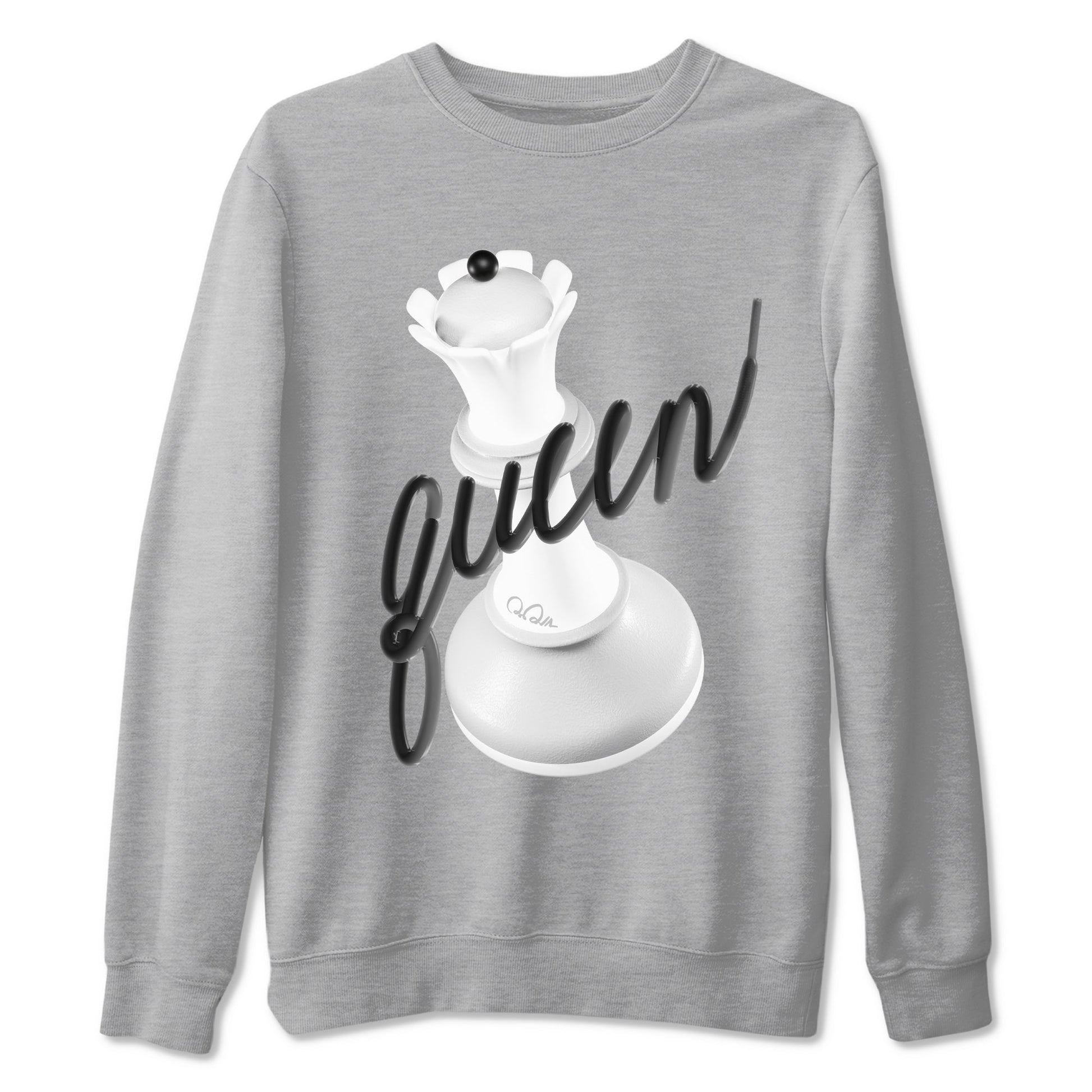 1s Wolf Grey shirts to match jordans 3D Queen sneaker match tees Air Jordan 1 Wolf Grey SNRT Sneaker Tees streetwear brand Heather Grey 2 unisex cotton tee