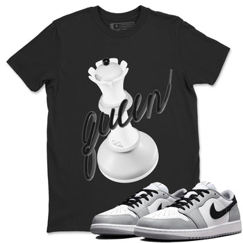 1s Wolf Grey shirts to match jordans 3D Queen sneaker match tees Air Jordan 1 Wolf Grey SNRT Sneaker Tees streetwear brand Black 1 unisex cotton tee