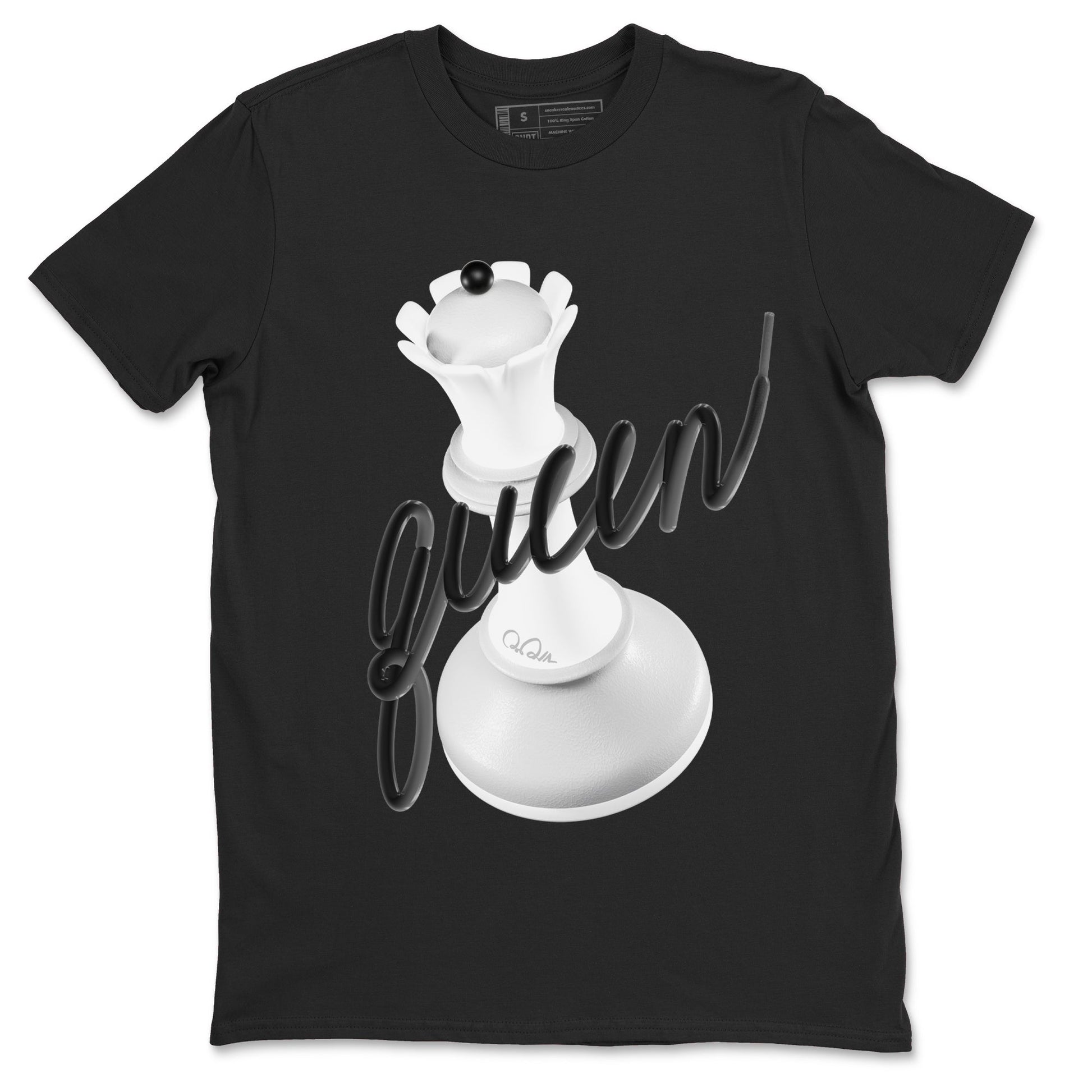 1s Wolf Grey shirts to match jordans 3D Queen sneaker match tees Air Jordan 1 Wolf Grey SNRT Sneaker Tees streetwear brand Black 2 unisex cotton tee